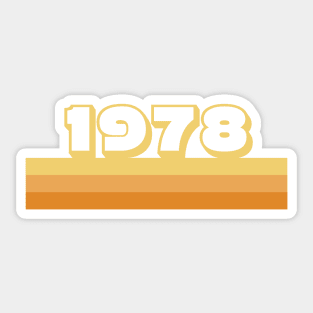 1978 classic vintage design Sticker